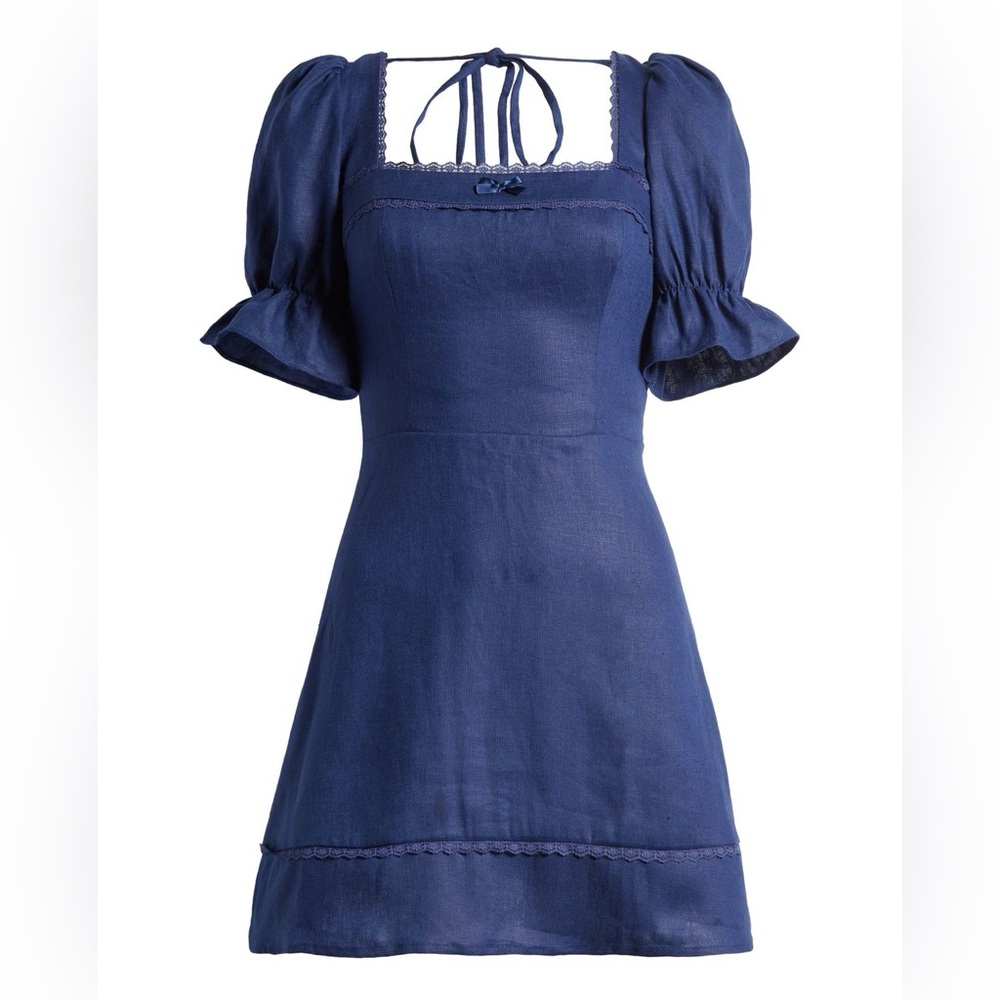 Reformation Evianna Dress Navy Size 10